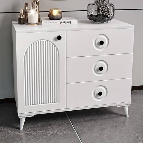 Oslo Komple MDF Beyaz Aynas�z �ifonyer