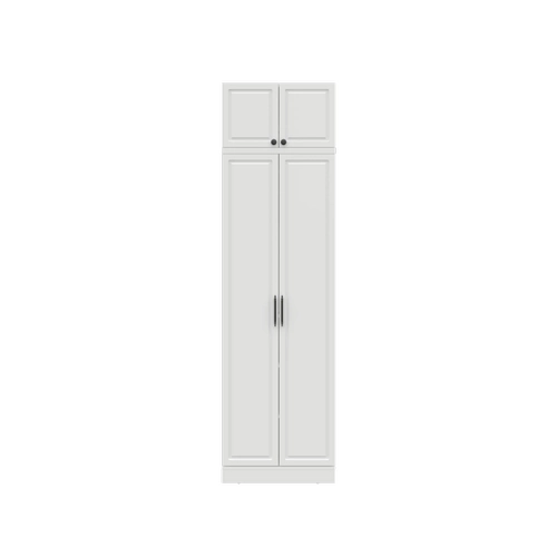 �cretsiz Montaj Milas 2 Kapakl� Komple MDF Y�kl�kl� Gard�rop