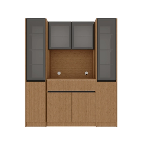 Bambu Maxi Komple MDF LED Ayd�nlatmal� Kahve K��esi