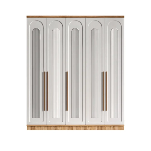�cretsiz Montaj Flora 5 Kapakl� Komple MDF Gard�rop