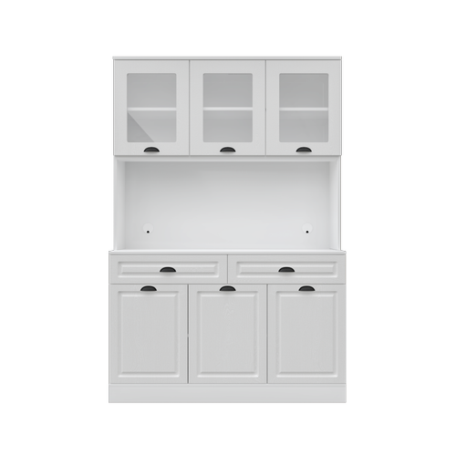 Luna Kahve K��esi - 140 cm MDF Mutfak Dolab� - LED Ayd�nlatmal� - �cretsiz Montaj