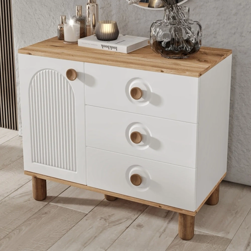 Rosa Komple MDF Atlantik �am - Beyaz Aynas�z �ifonyer