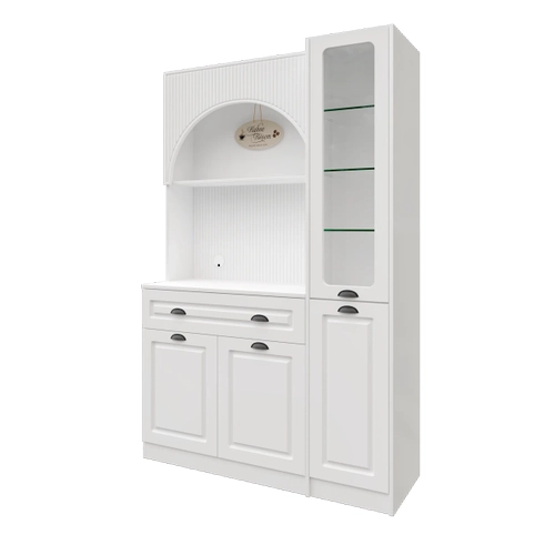 Armoni Black Midi Kahve K��esi Sa� Vitrinli Komple MDF