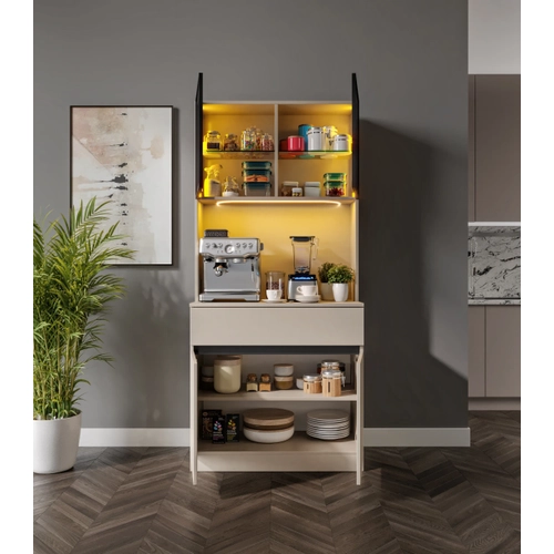 Viona Kum Beji Mini Komple MDF LED Ayd�nlatmal� Kahve K��esi