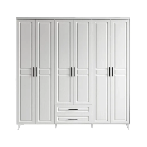 �cretsiz Montaj G�zde 6 Kapakl� Komple MDF Beyaz Gard�rop � Elbise Dolab� | �cretsiz Montaj