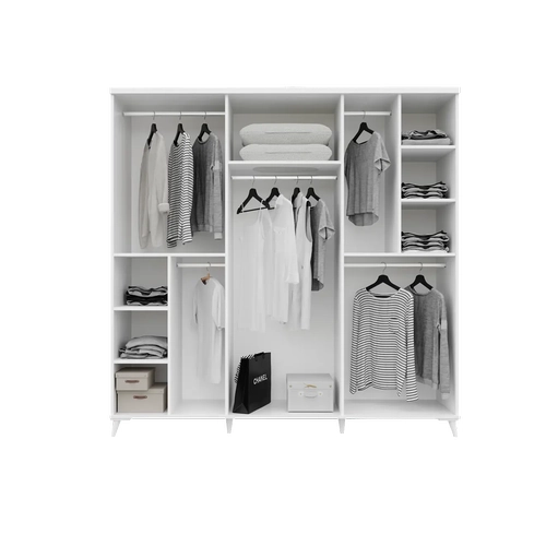 �cretsiz Montaj Sport 6 Kap�l� Komple MDF Beyaz Yatak Odas� Tak�m�