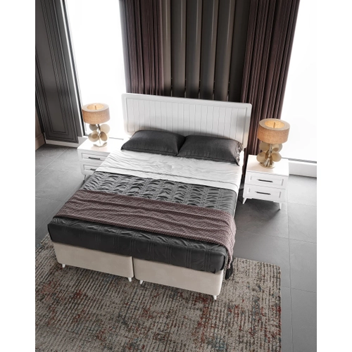 �cretsiz Montaj Sanat 6 Kap�l� Komple MDF Beyaz Yatak Odas� Tak�m�