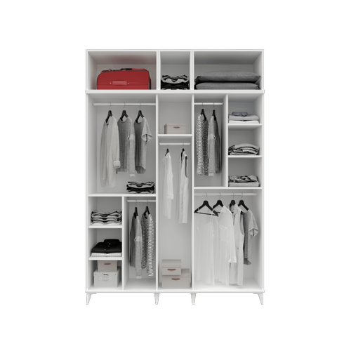 cretsiz Montaj Milas 5 Kapakl Komple MDF Ayakl Yklkl Gardrop