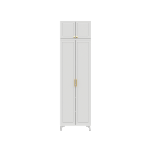 �cretsiz Montaj Milas Gold 2 Kapakl� Komple MDF Ayakl� Y�kl�kl� Gard�rop