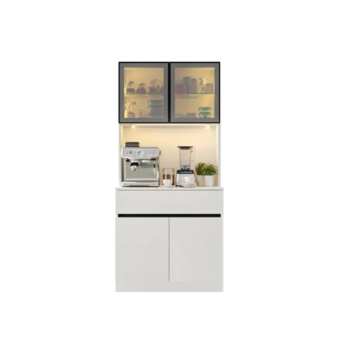 Moon Mini Kahve K��esi Komple MDF LED Ayd�nlatmal� Mutfak Dolab�