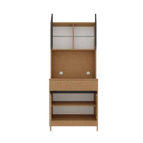 Bambu Mini Komple MDF LED Ayd�nlatmal� Kahve K��esi