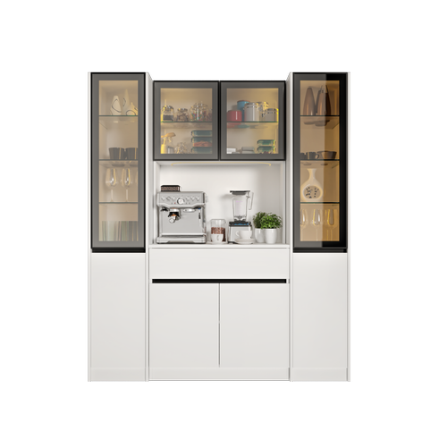Lotus Maxi Kahve K��esi Komple MDF LED Ayd�nlatmal� Mutfak Kahve Dolab�
