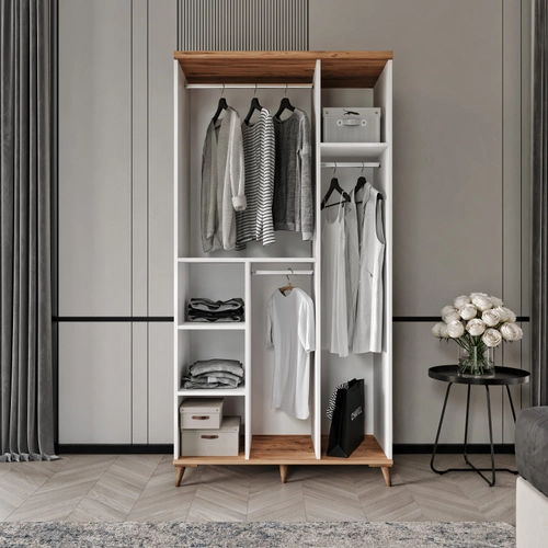 �cretsiz Montaj Bohem 3 Kapakl� Aynal� Komple MDF  Gard�rop