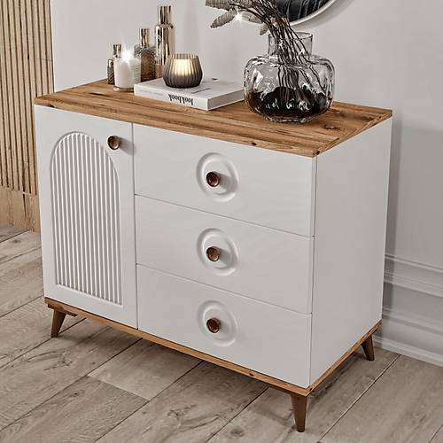 Nevada Komple MDF Beyaz Aynas�z �ifonyer