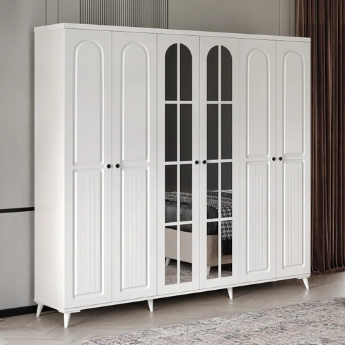 �cretsiz Montaj Roma 6 Kapakl� Komple MDF Yatak Odas� Tak�m�