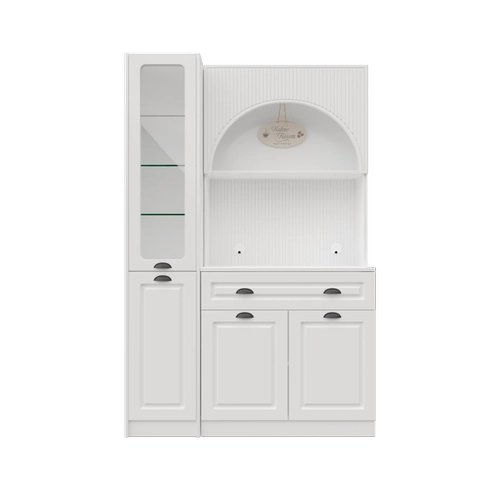 Armoni Black Midi Kahve K��esi Sol Vitrinli Komple MDF