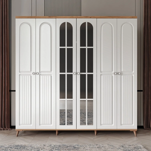 �cretsiz Montaj Bohem 6 Kapakl� Komple MDF Yatak Odas� Tak�m�