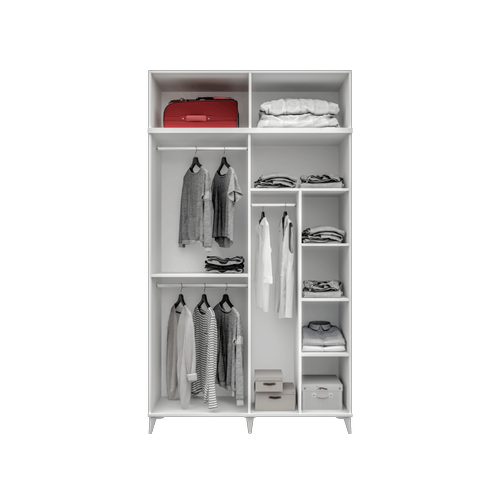 �cretsiz Montaj Milas 4 Kapakl� Komple MDF Ayakl� Y�kl�kl� Gard�rop