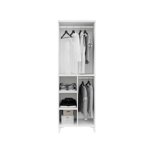 �cretsiz Montaj Oslo 2 Kapakl� Komple MDF Beyaz Gard�rop