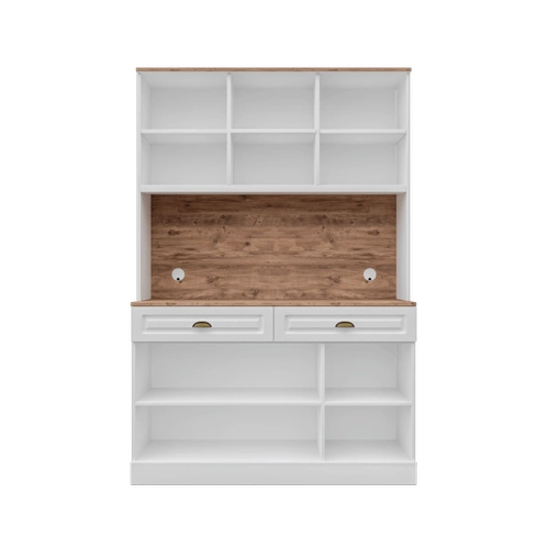 G�zde Kahve K��esi - 140 cm MDF Mutfak Dolab� - LED Ayd�nlatmal� - �cretsiz Montaj