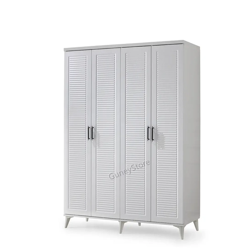 �cretsiz Montaj Paris 4 Kapakl� Komple MDF Gard�rop
