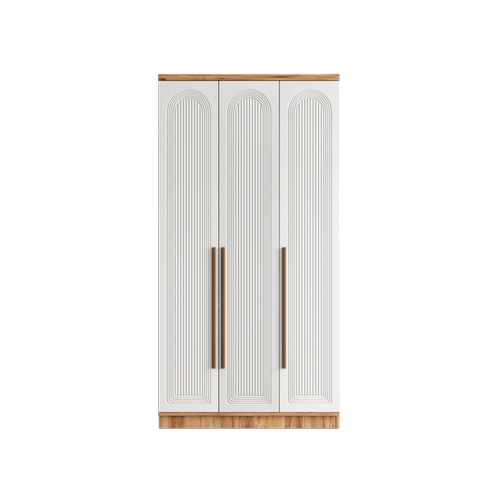cretsiz Montaj Rosa 3 Kapakl Komple MDF Gardrop
