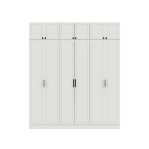 �cretsiz Montaj Milas 6 Kapakl� Komple MDF Y�kl�kl� Gard�rop