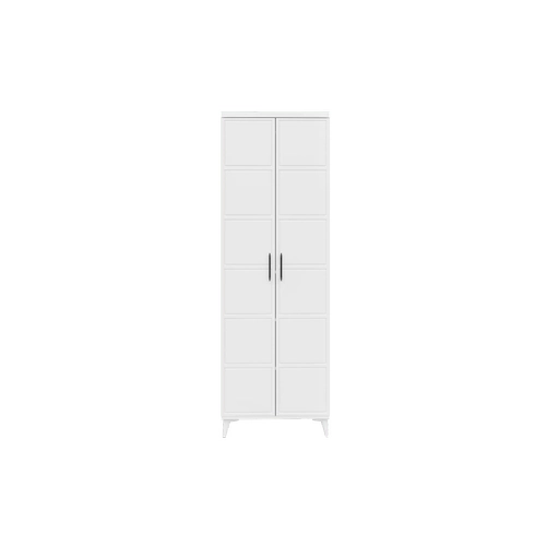 �cretsiz Montaj Milano 2 Kapakl� Komple MDF Beyaz Gard�rop