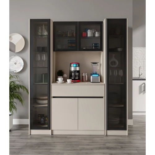 Lora Maxi Kum Beji Komple MDF LED Ayd�nlatmal� Kahve K��esi