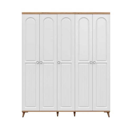 �cretsiz Montaj Bohem 5 Kapakl� Komple MDF  Gard�rop