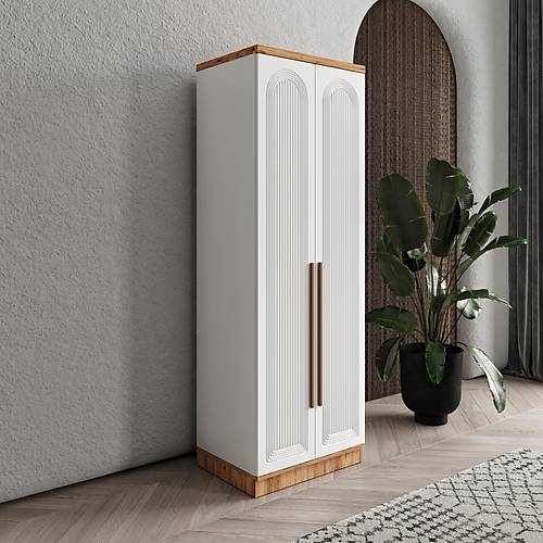 cretsiz Montaj Rosa 2 Kapakl Komple MDF Gardrop