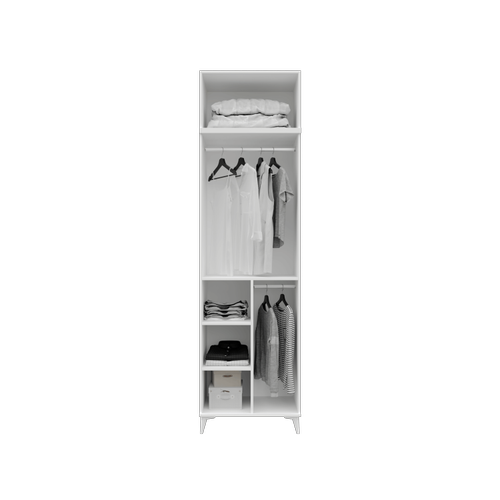 �cretsiz Montaj Milas Gold 2 Kapakl� Komple MDF Ayakl� Y�kl�kl� Gard�rop
