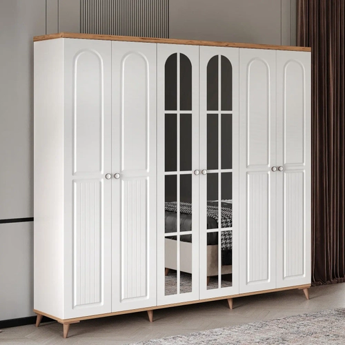 �cretsiz Montaj Bohem 6 Kapakl� Komple MDF Yatak Odas� Tak�m�