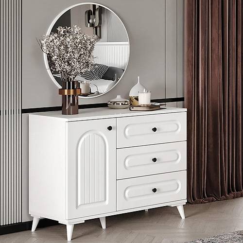 Roma Komple MDF Beyaz Aynal� �ifonyer