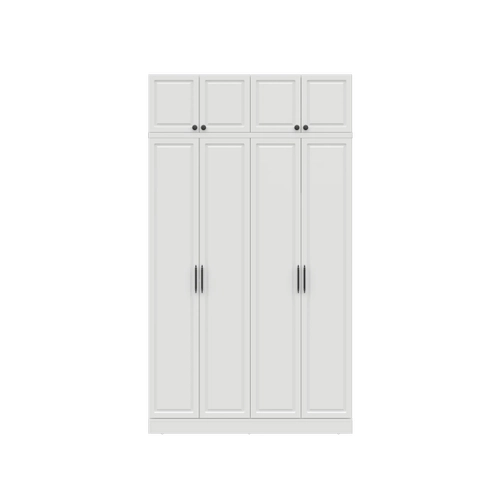 �cretsiz Montaj Milas 4 Kapakl� Komple MDF Y�kl�kl� Gard�rop