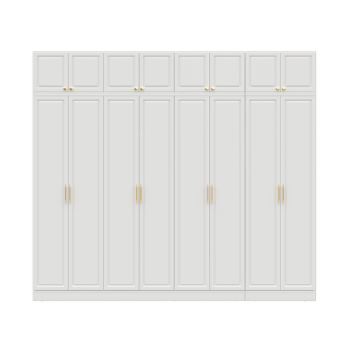 �cretsiz Montaj Milas Gold 8 Kapakl� Komple MDF Y�kl�kl� Gard�rop