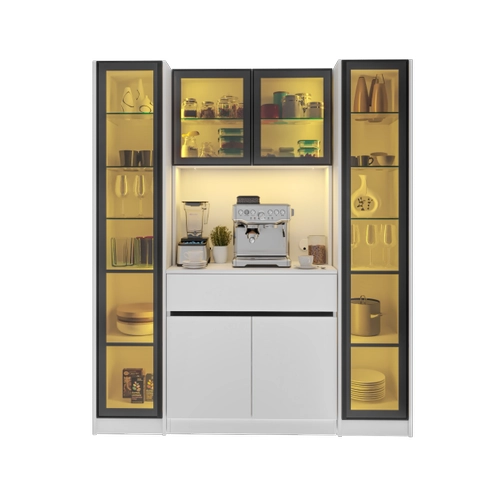 Moon Maxi Kahve K��esi Komple MDF LED Ayd�nlatmal� Mutfak Kahve Dolab�