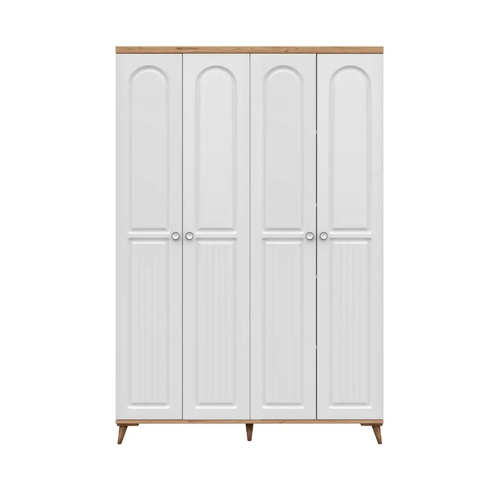 �cretsiz Montaj Bohem 4 Kapakl� Komple MDF  Gard�rop