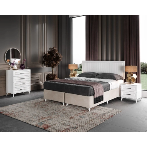 �cretsiz Montaj Sanat 6 Kap�l� Komple MDF Beyaz Yatak Odas� Tak�m�
