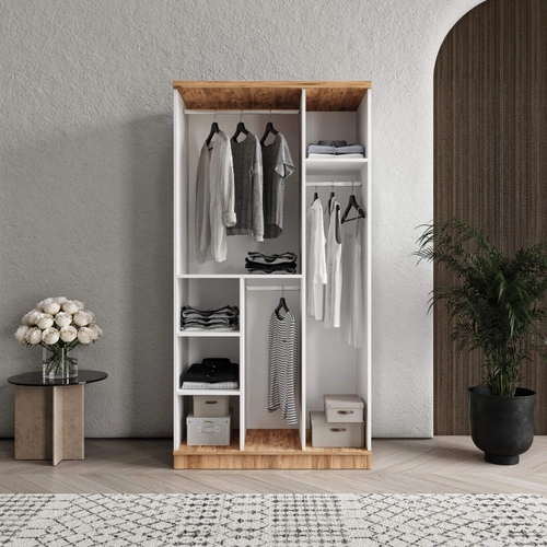 �cretsiz Montaj Rosa 3 Kapakl� Komple MDF Gard�rop