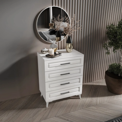�cretsiz Montaj G�zde 6 Kapakl� Komple MDF Beyaz Yatak Odas� Tak�m�