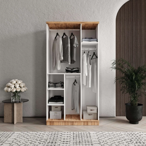 �cretsiz Montaj Rosa 3 Kapakl� Aynal� Komple MDF Gard�rop