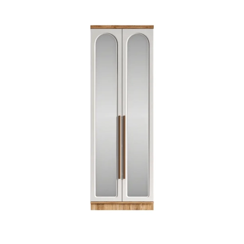 �cretsiz Montaj Flora 2 Kapakl� Aynal� Komple MDF Gard�rop