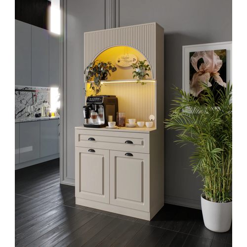 Siena Kum Beji Mini 90 cm Komple MDF LED Ayd�nlatmal� Kahve K��esi Montaj Dahil