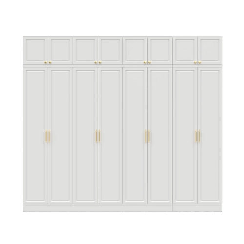 �cretsiz Montaj Milas Gold 8 Kapakl� Komple MDF Y�kl�kl� Gard�rop