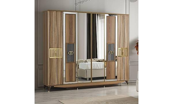 nar 6 Kapakl Komple MDF Yatak Odas Takm