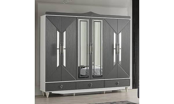 Sla 6 Kapakl Komple MDF Yatak Odas Takm