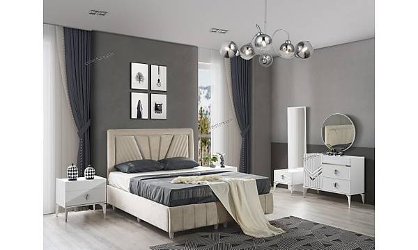 Derya 6 Kapakl Komple MDF Yatak Odas Takm