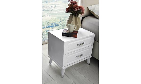 Ilgn 6 Kapl Komple MDF Beyaz Yatak Odas Takm