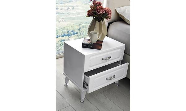 Ilgn 6 Kapl Komple MDF Beyaz Yatak Odas Takm